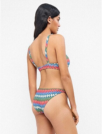 Klassieke bikini slip met zigzag patroon