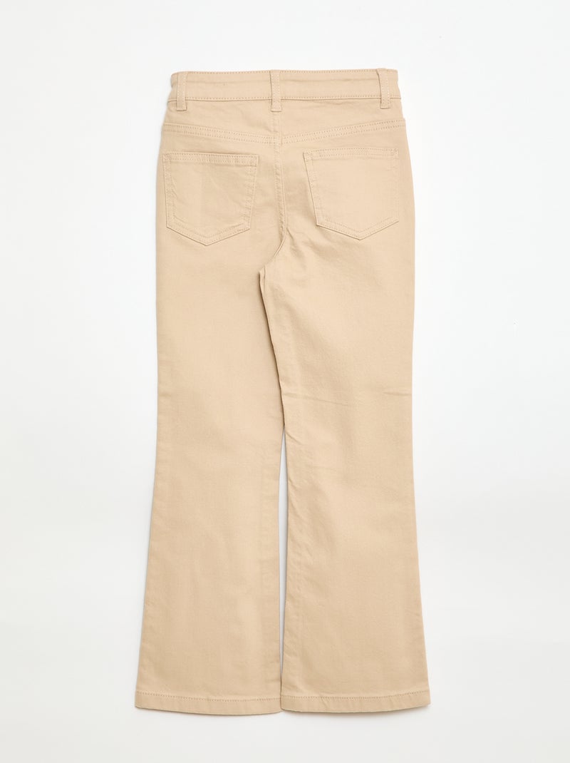 Klassieke flared jeans Biege - Kiabi