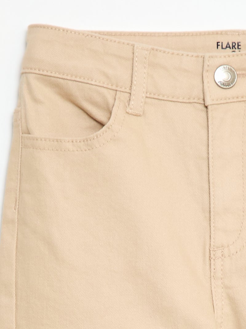 Klassieke flared jeans Biege - Kiabi