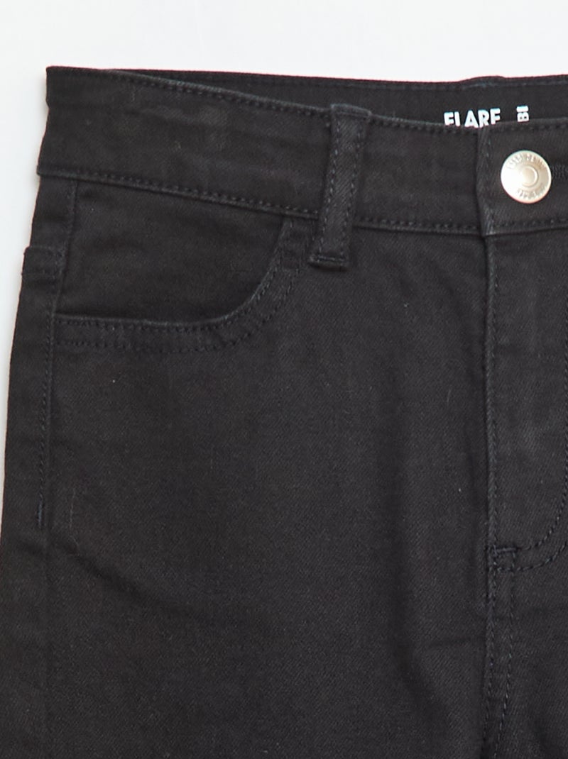 Klassieke flared jeans Zwart - Kiabi