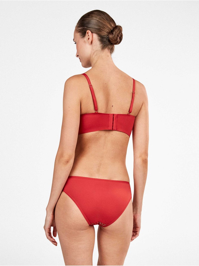 Klassieke geborduurde slip Rood - Kiabi