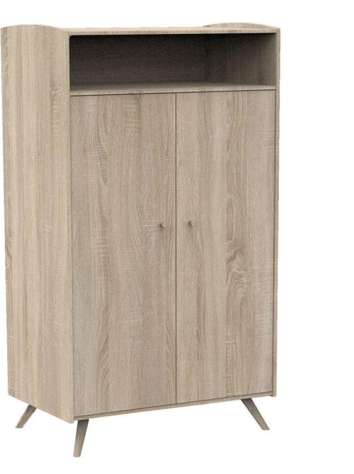 Kledingkast met 2 deuren en 1 open vak - Kiabi Kledingkast met 2 deuren en 1 open vak - Kiabi