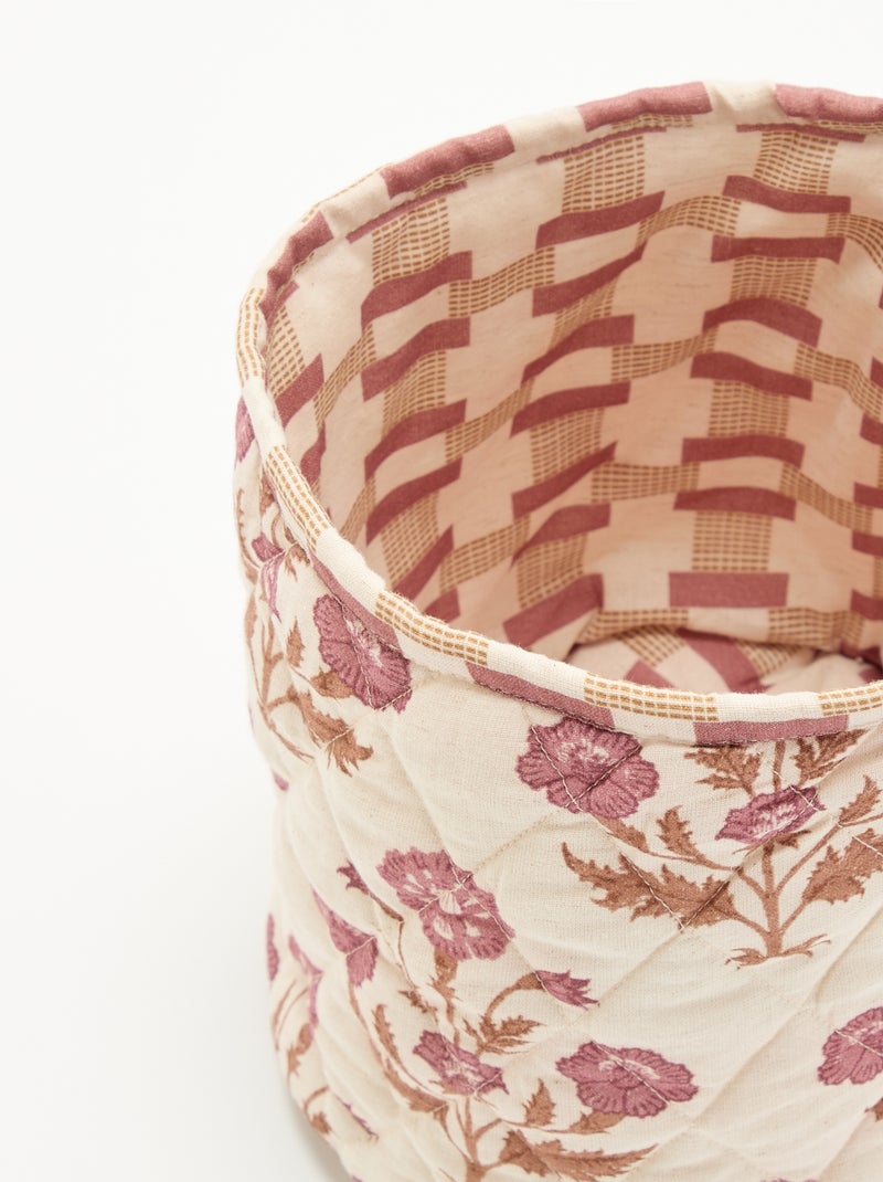 Klein geprint opbergmandje - Kiabi Home Rose - Kiabi