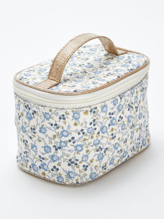 Kleine beautycase met bloemenprint