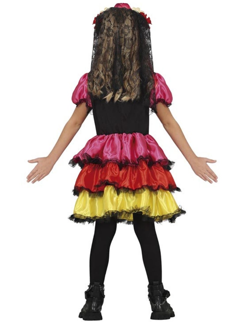 Kleuren van het Catrina-kostuum Multicolor - Kiabi