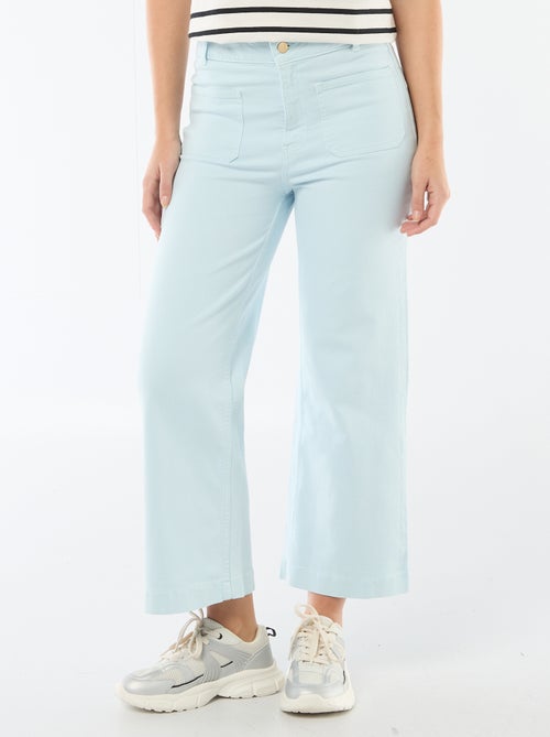 Kleurige wide leg broek - Kiabi