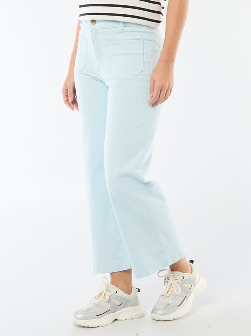 Kleurige wide leg broek - Kiabi