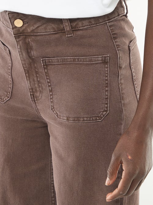 Kleurige wide leg broek - Kiabi