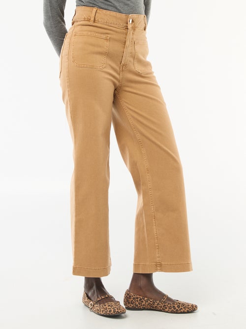 Kleurige wide leg broek - Kiabi