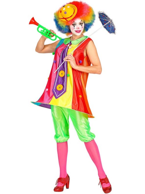 Kleurrijk clownskostuum - Kiabi