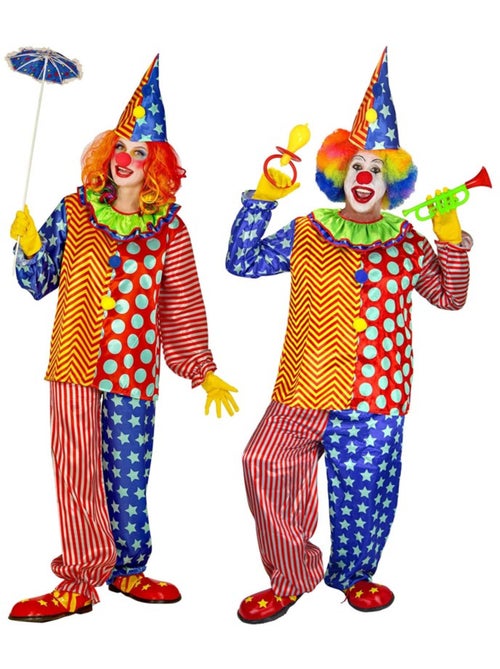 Kleurrijk clownskostuum - Kiabi
