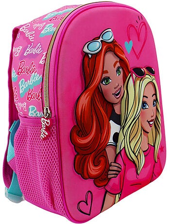 Kleuterrugzak 3D Barbie personages en coeurs 32 cm