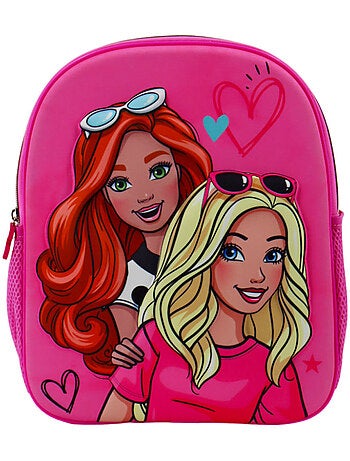 Kleuterrugzak 3D Barbie personages en coeurs 32 cm