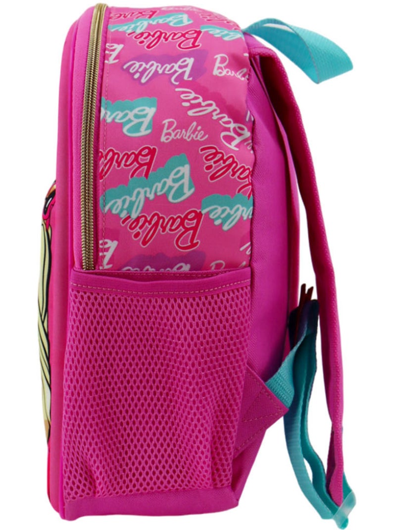 Kleuterrugzak 3D Barbie personages en coeurs 32 cm Roze - Kiabi