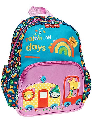 Kleuterrugzak bedrukt arc-en-lucht van synthetische stof Fisher-Price
