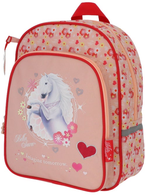 Kleuterrugzak Bella Sara stof bloemenprint en hart 30 cm - Kiabi Kleuterrugzak Bella Sara stof bloemenprint en hart 30 cm - Kiabi