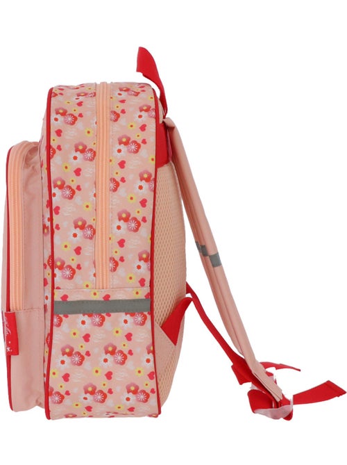 Kleuterrugzak Bella Sara stof bloemenprint en hart 30 cm - Kiabi Kleuterrugzak Bella Sara stof bloemenprint en hart 30 cm - Kiabi
