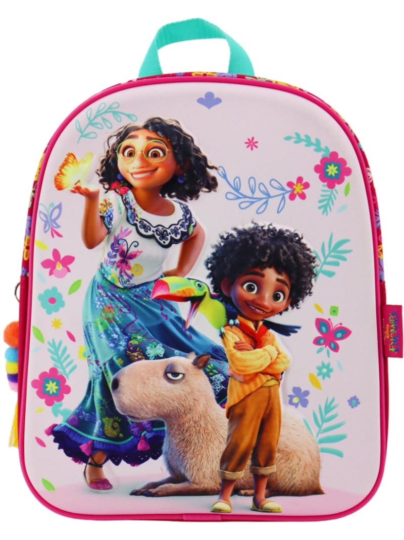 Kleuterrugzak Disney Encanto bedrukt bloemen 3D Wit Licht Roze Grijs - Kiabi