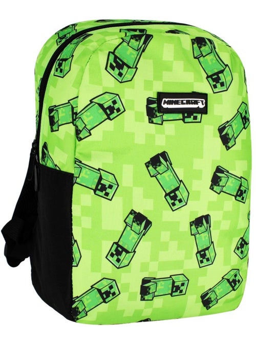 Kleuterrugzak Minecraft motief pixel 34 cm met vak met ritssluiting - Kiabi
