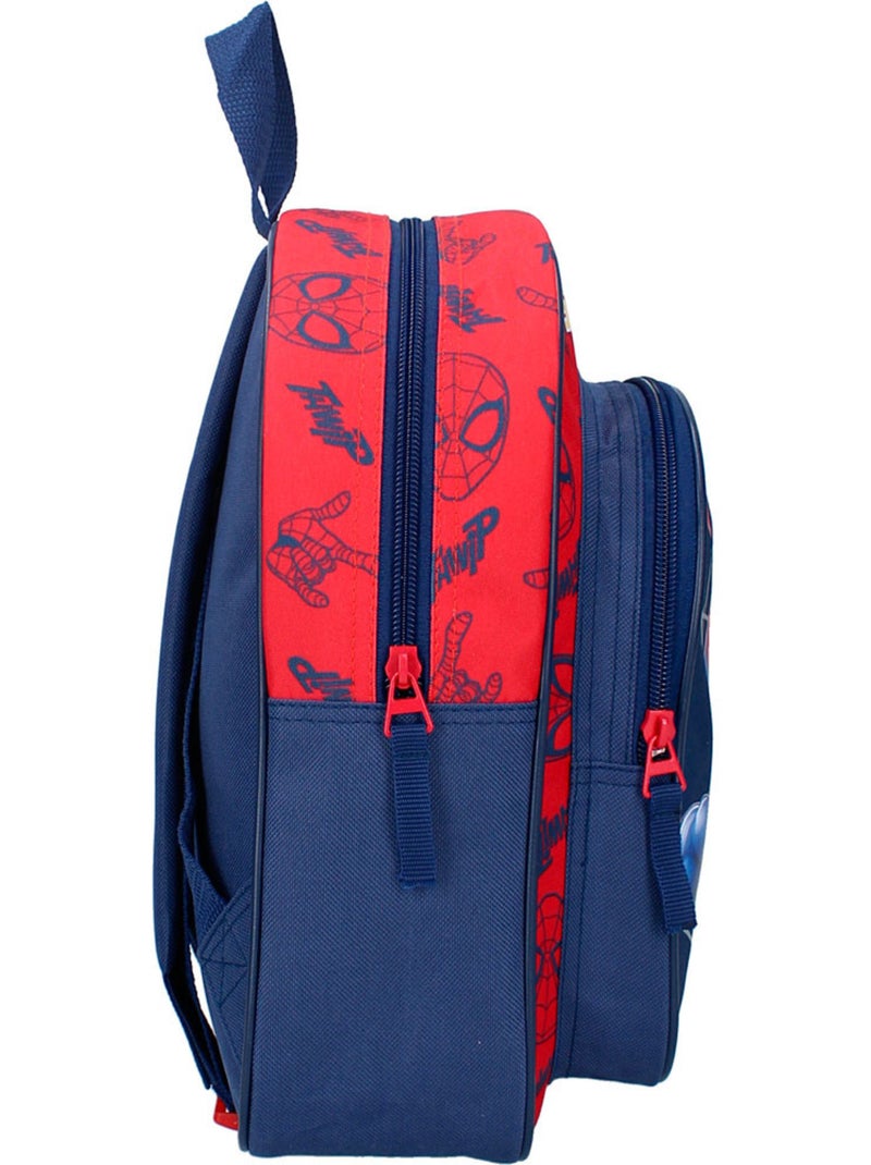 Kleuterrugzak Spider-Man Web Warriors 2 vakken met ritssluiting 30 cm Spider-Man Blauw - Kiabi
