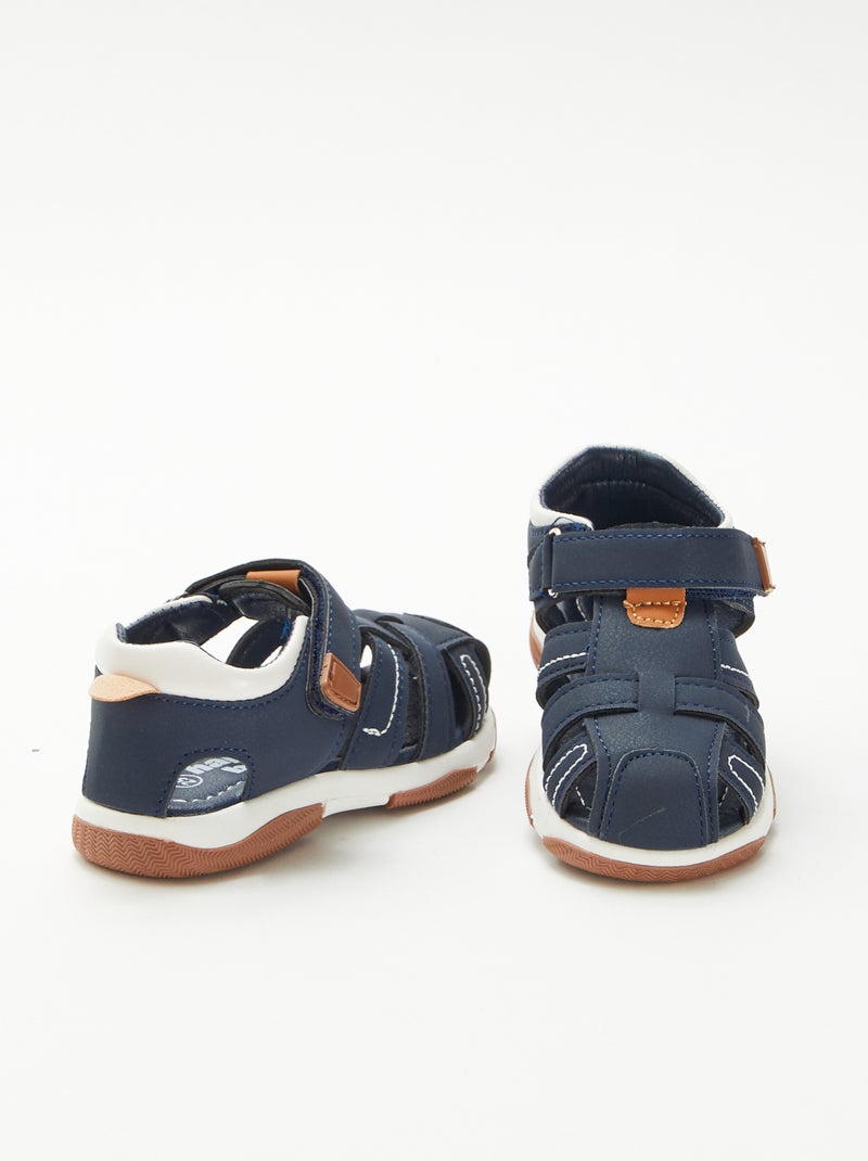 Klittenbandsandalen Blauw - Kiabi
