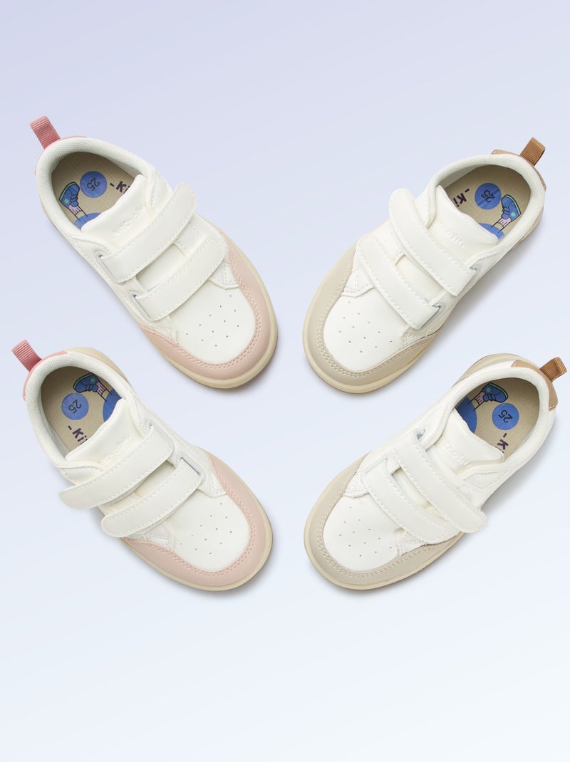 Klittenbandsneakers - motoriek 4 'lopen' - Kitchoun Biege - Kiabi