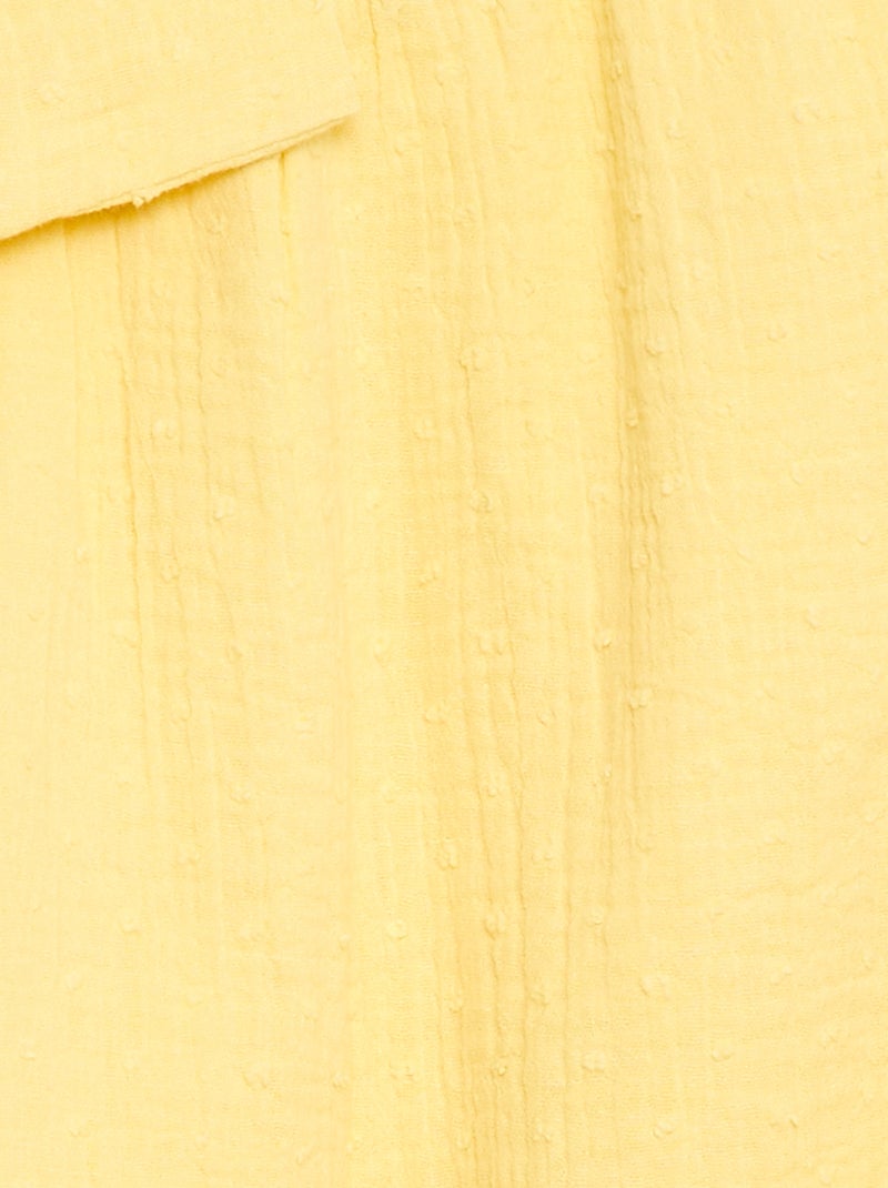 Klokjurk met effen kleur en schouderbandjes Geel - Kiabi