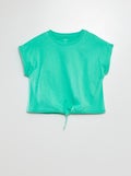 Knoop-T-shirt met korte mouw GROEN - Kiabi