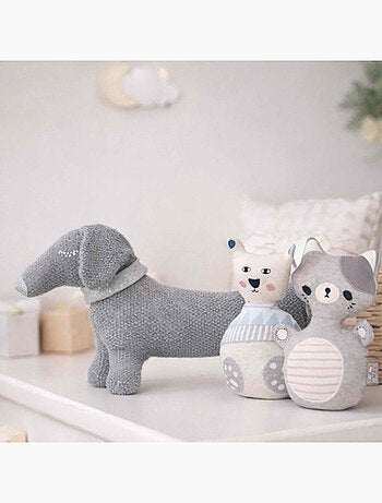 Knuffel hond teckel van biologisch katoen | sevira kids