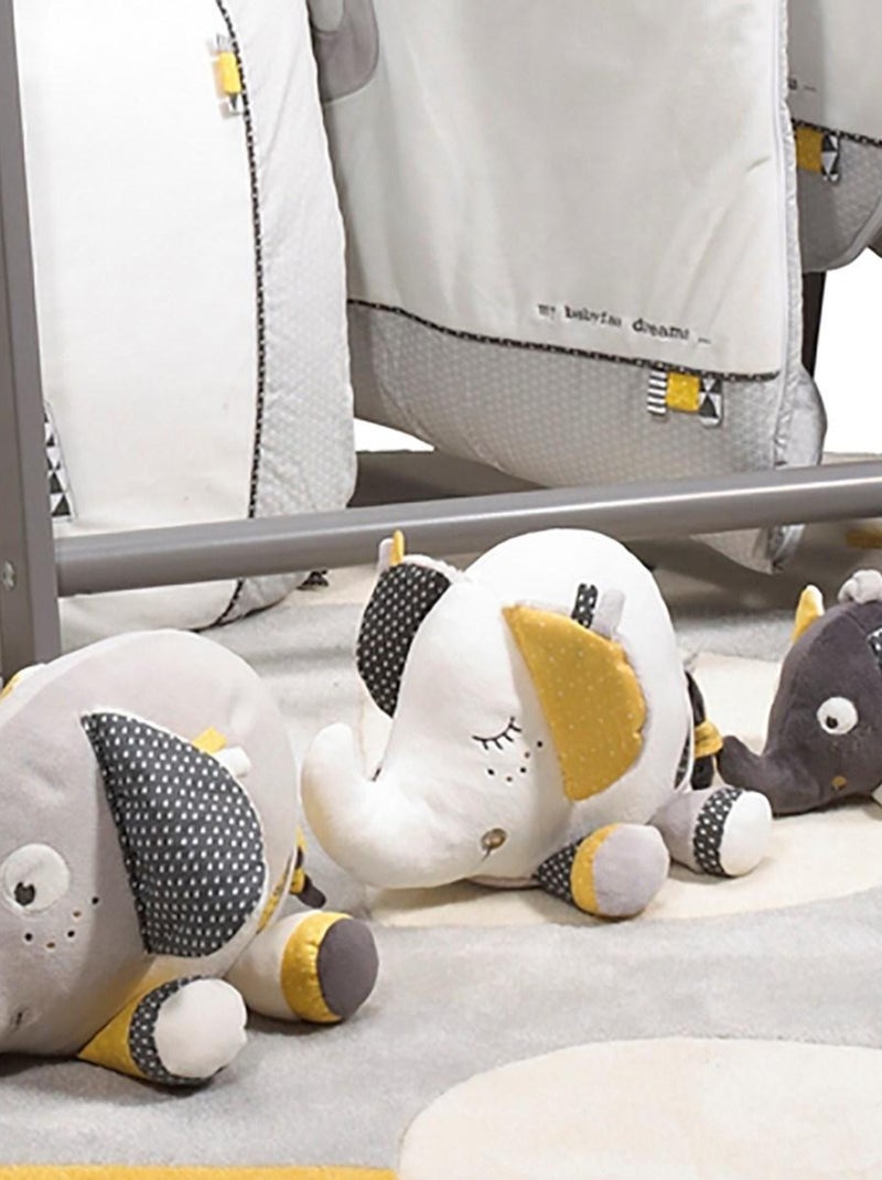 Knuffelolifant van fluweel Wit - Kiabi