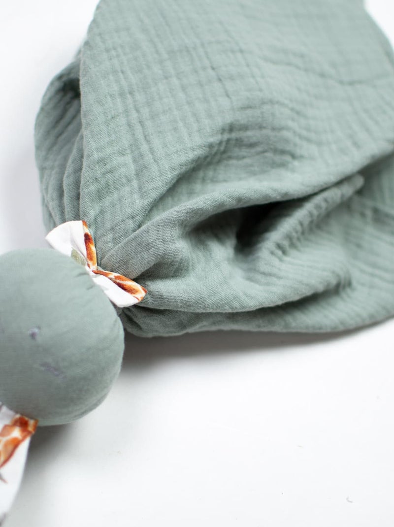 Konijn knuffeldoekje voor baby Groen - Kiabi