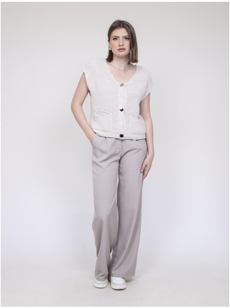 KOREAANSE mouwloze vest Ecru - Kiabi