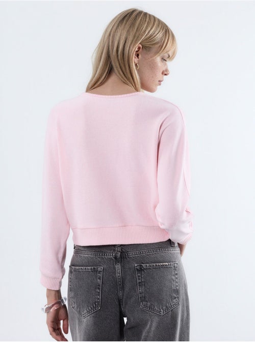 Kort geribd vest met v-hals busem - Kiabi Kort geribd vest met v-hals busem - Kiabi