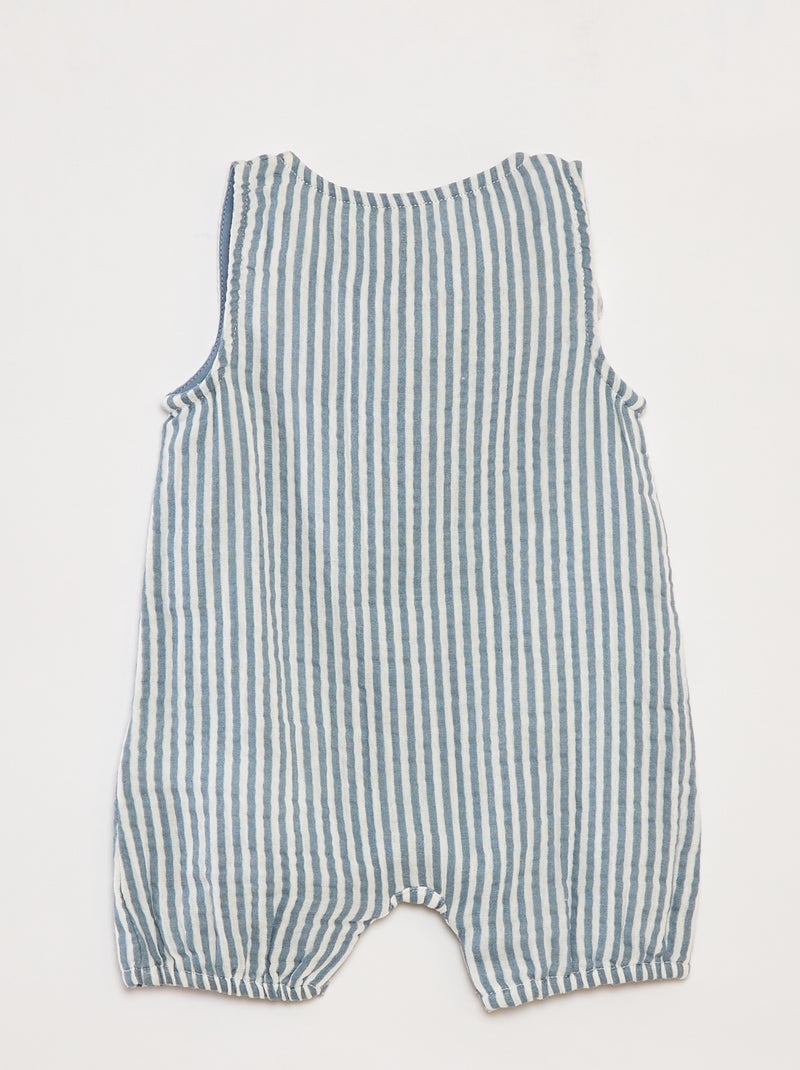 Kort gestreept slaappakje BLAUW - Kiabi