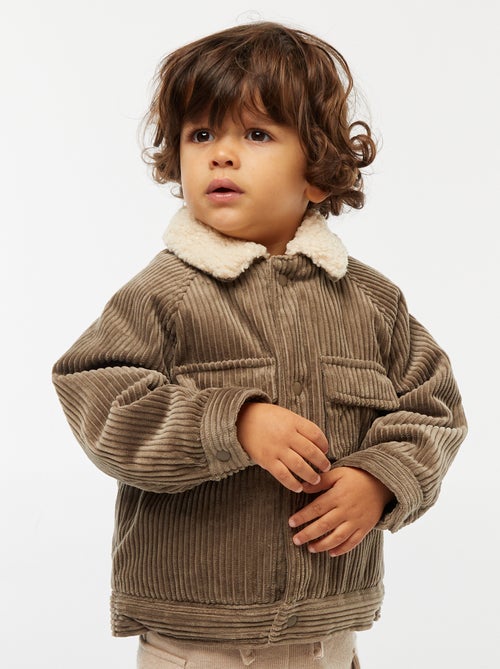 Kort jack van gevoerd fluweel - Kiabi