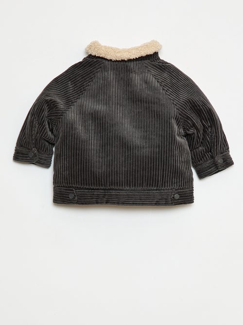 Kort jack van gevoerd fluweel - Kiabi