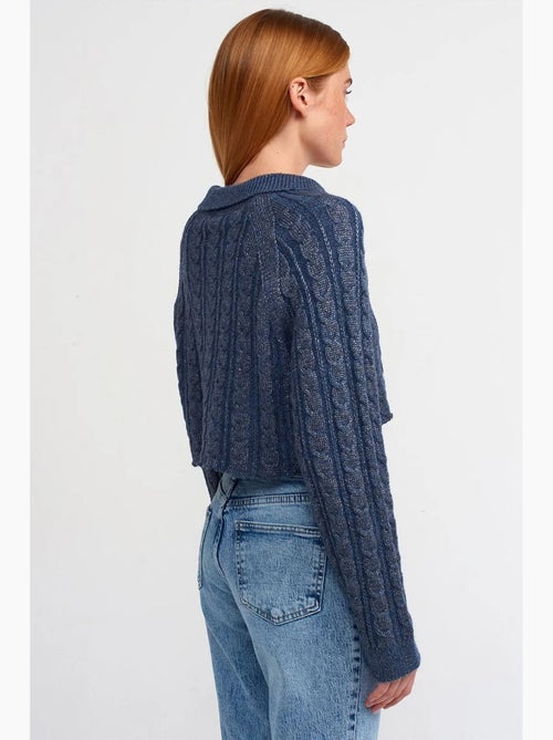 Kort kabelgebreid vest met knopen dilvin - Kiabi Kort kabelgebreid vest met knopen dilvin - Kiabi