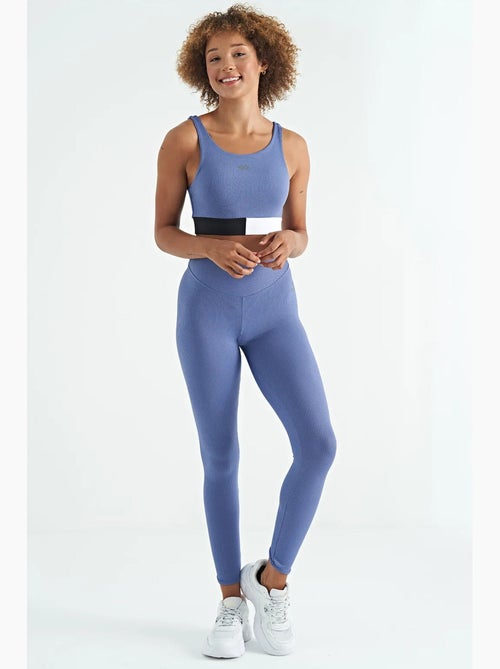 Kort mouwloos sporttopje met kleurvlakken tommy - Kiabi
