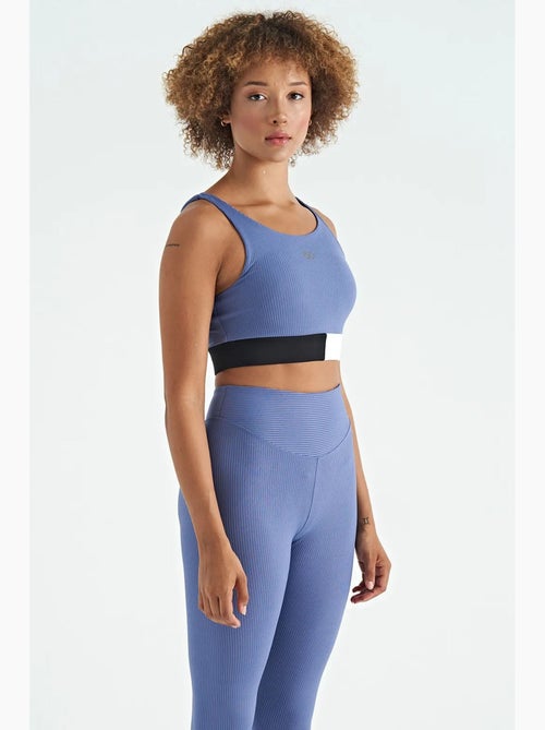 Kort mouwloos sporttopje met kleurvlakken tommy - Kiabi