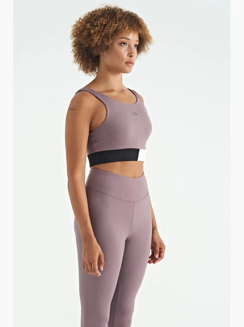 Kort mouwloos sporttopje met kleurvlakken tommy - Kiabi