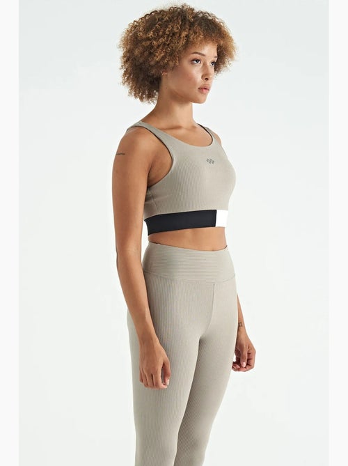 Kort mouwloos sporttopje met kleurvlakken tommy - Kiabi