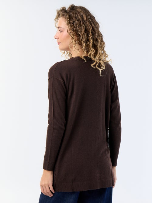 Kort open fijngebreid vest - Kiabi