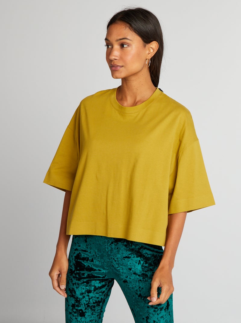 Kort, ovversized T-shirt GROEN - Kiabi