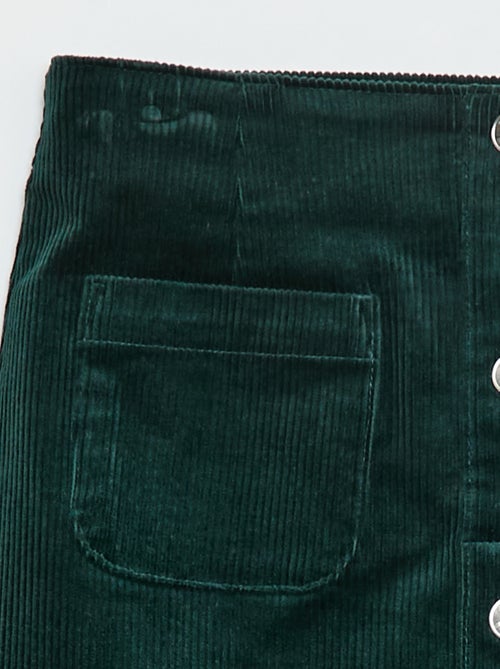 Kort, recht model fluwelen rok - Kiabi