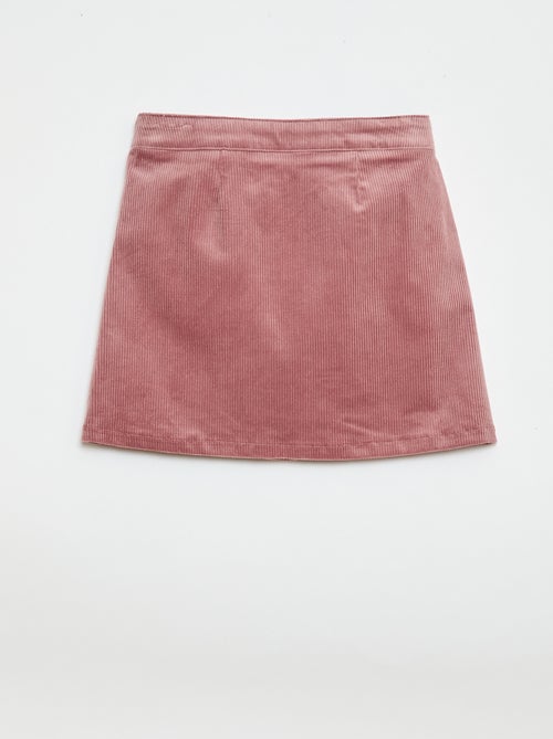 Kort, recht model fluwelen rok - Kiabi