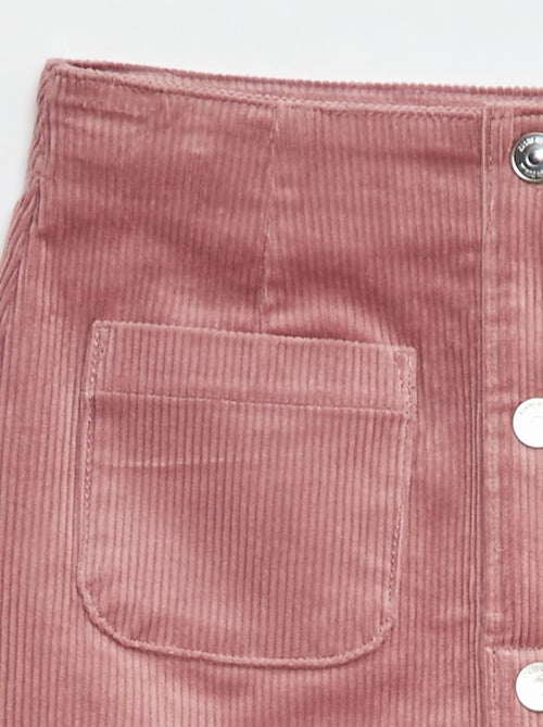 Kort, recht model fluwelen rok - Kiabi