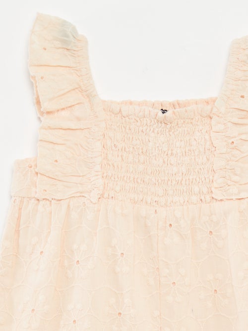 Kort speelpakje met broderie anglaise - Kiabi