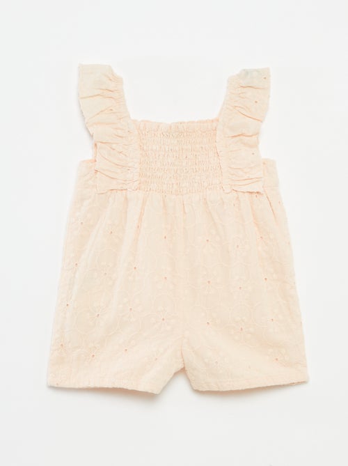 Kort speelpakje met broderie anglaise - Kiabi