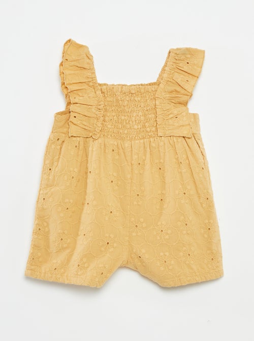 Kort speelpakje met broderie anglaise - Kiabi