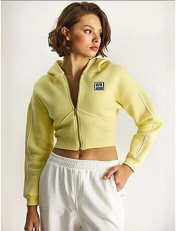Kort sweatshirt met capuchon en rits lucci